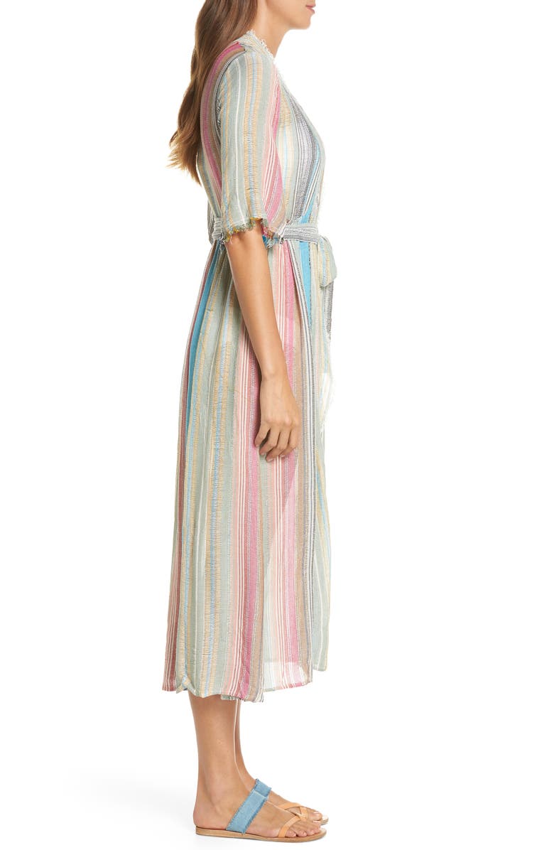 Elan Tie Front Cover-Up Dress, Alternate, color, 