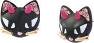 Betsey Johnson Devil Cat Stud Earrings