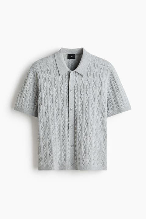 Regular Fit Cable-knit Shirt
