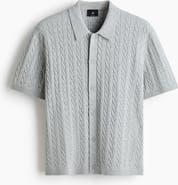 H&M Regular Fit Cable-knit Shirt