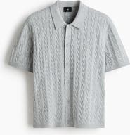 H&M Regular Fit Cable-knit Shirt