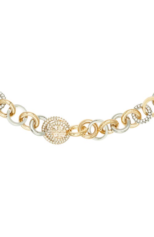 Tory Burch Miller Pavé Chain Necklace In Gold
