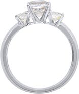 LuvMyJewelry Kahini 14K Gold Cushion Lab Grown Diamond Three Stone Engagement Ring - 2.15 Cts