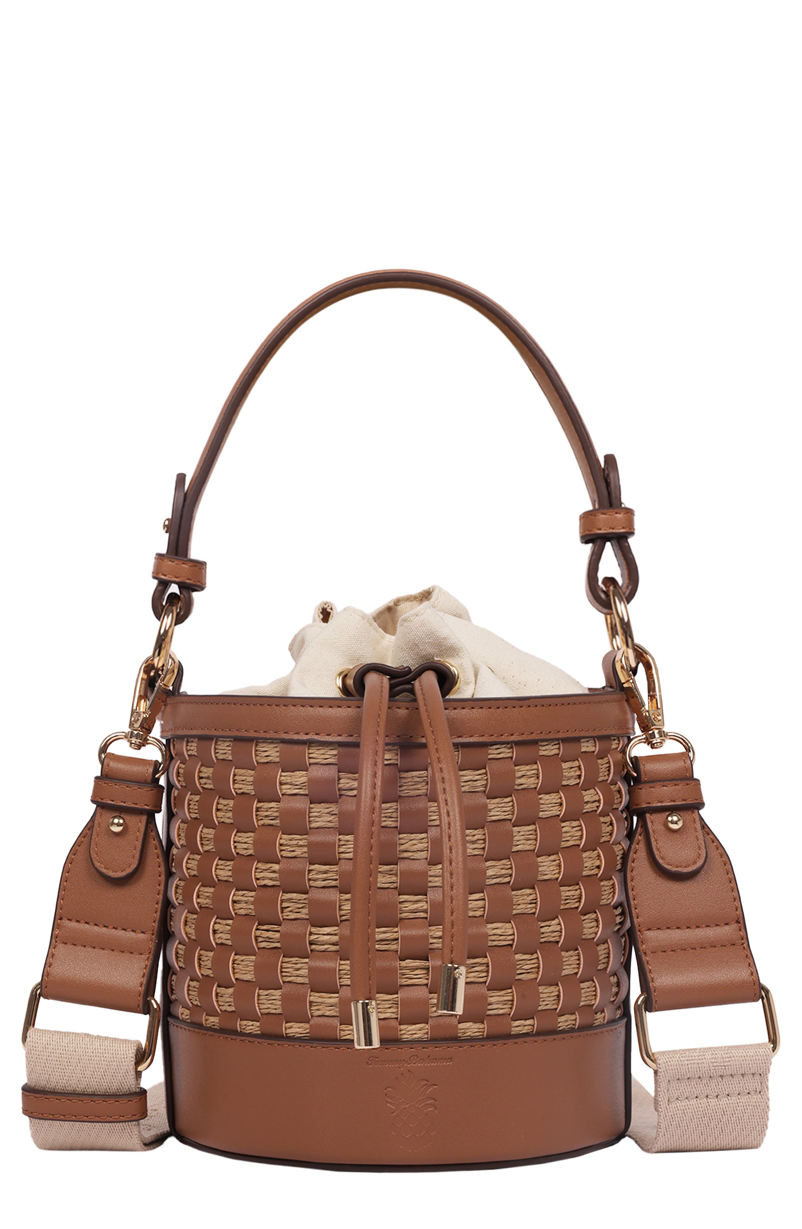 Tommy Bahama Raffia Woven Bucket Bag