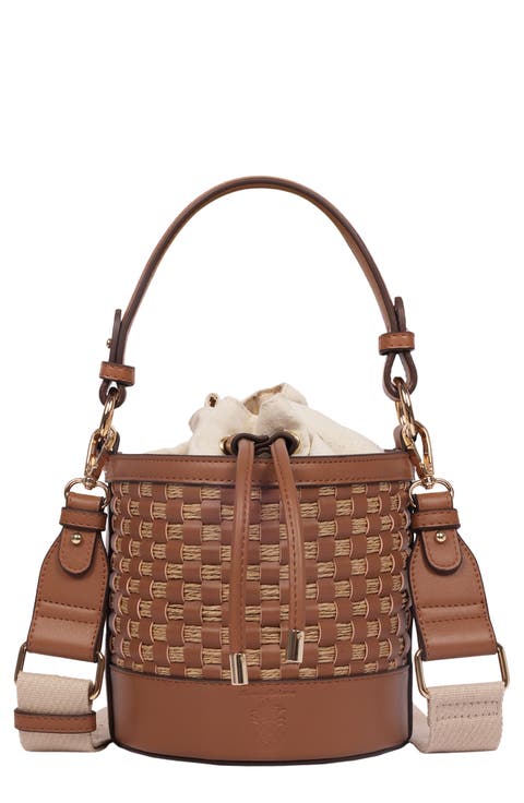 Raffia Woven Bucket Bag