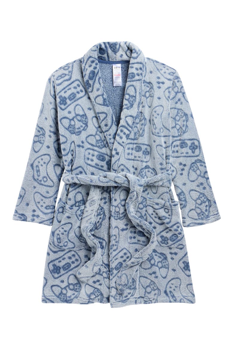 Kids' Frosty Friends Frosted Fleece Robe, Main, color, BLUE GAMING