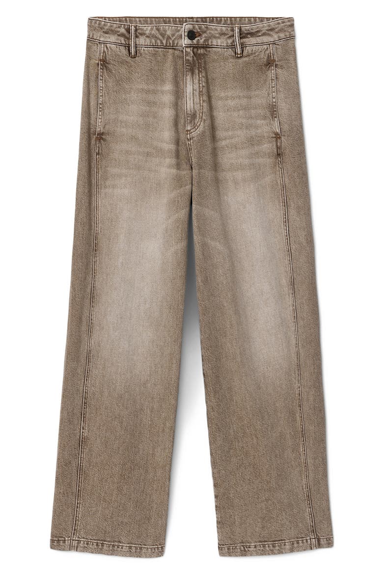 Raafi Wide Leg Jeans, Alternate, color, LIGHT WASHED BROWN