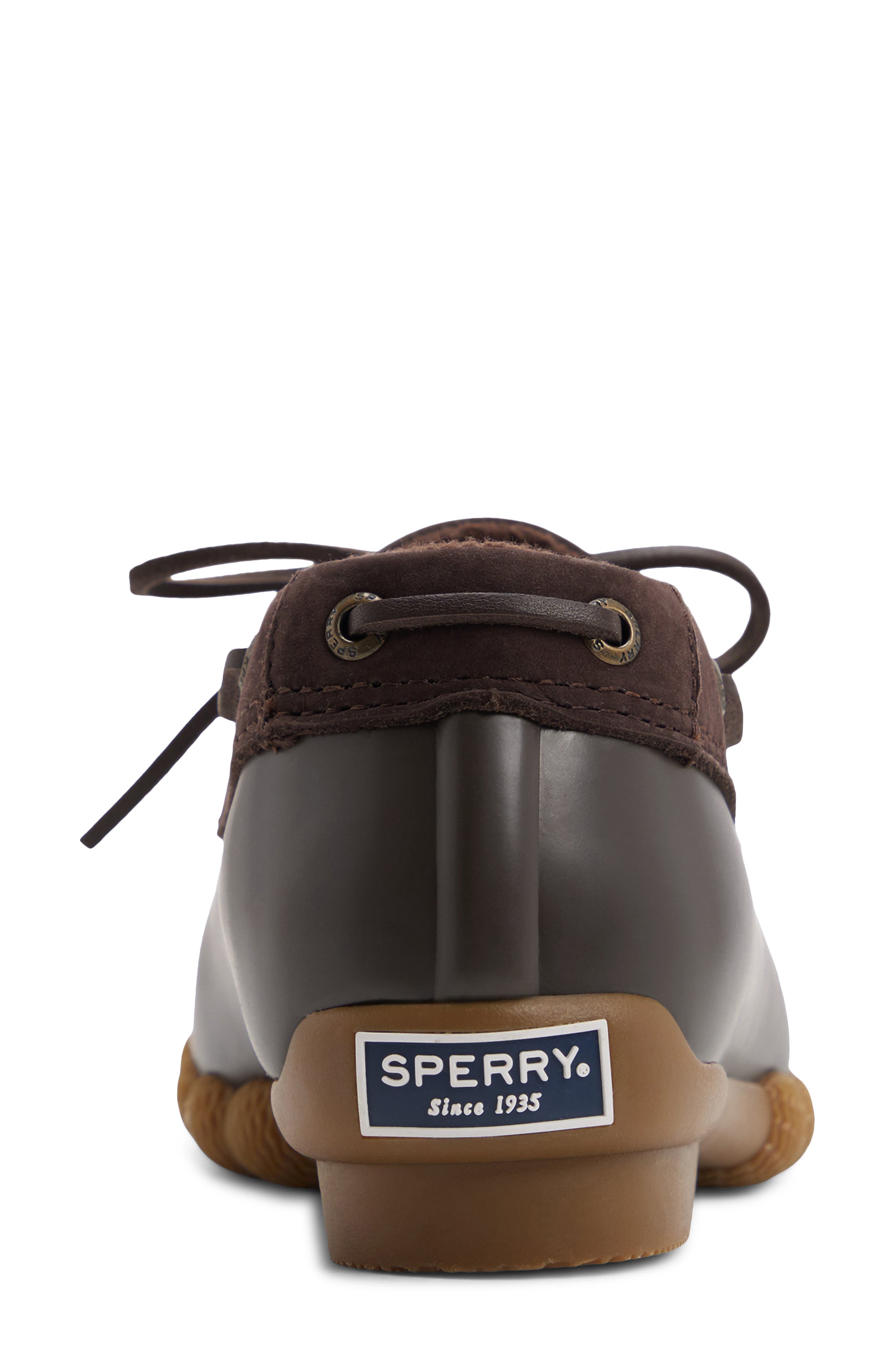 Saltwater Waterproof Duck Shoe, Alternate, color, DARK BROWN