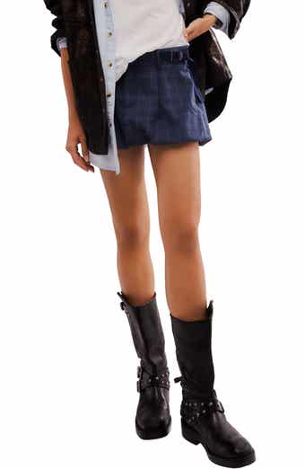 Free People Saturn Plaid Bubble Miniskirt