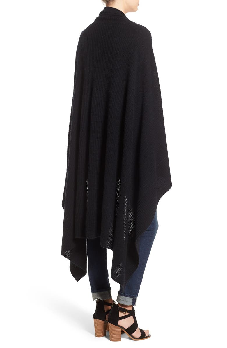 Halogen<sup>®</sup> Rib Knit Cashmere Wrap, Alternate, color,