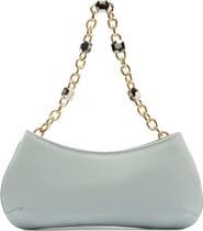 Arezzo Small Luna Baguette Leather Shoulder Bag