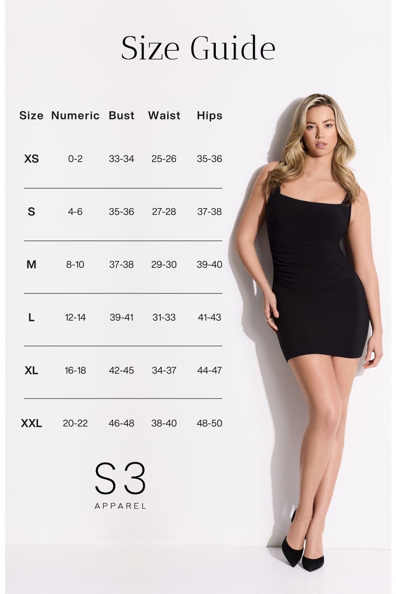 Sculpting Shapewear Denim Straight Neck Mini Dress, Alternate, color, Denim Blue Rinse