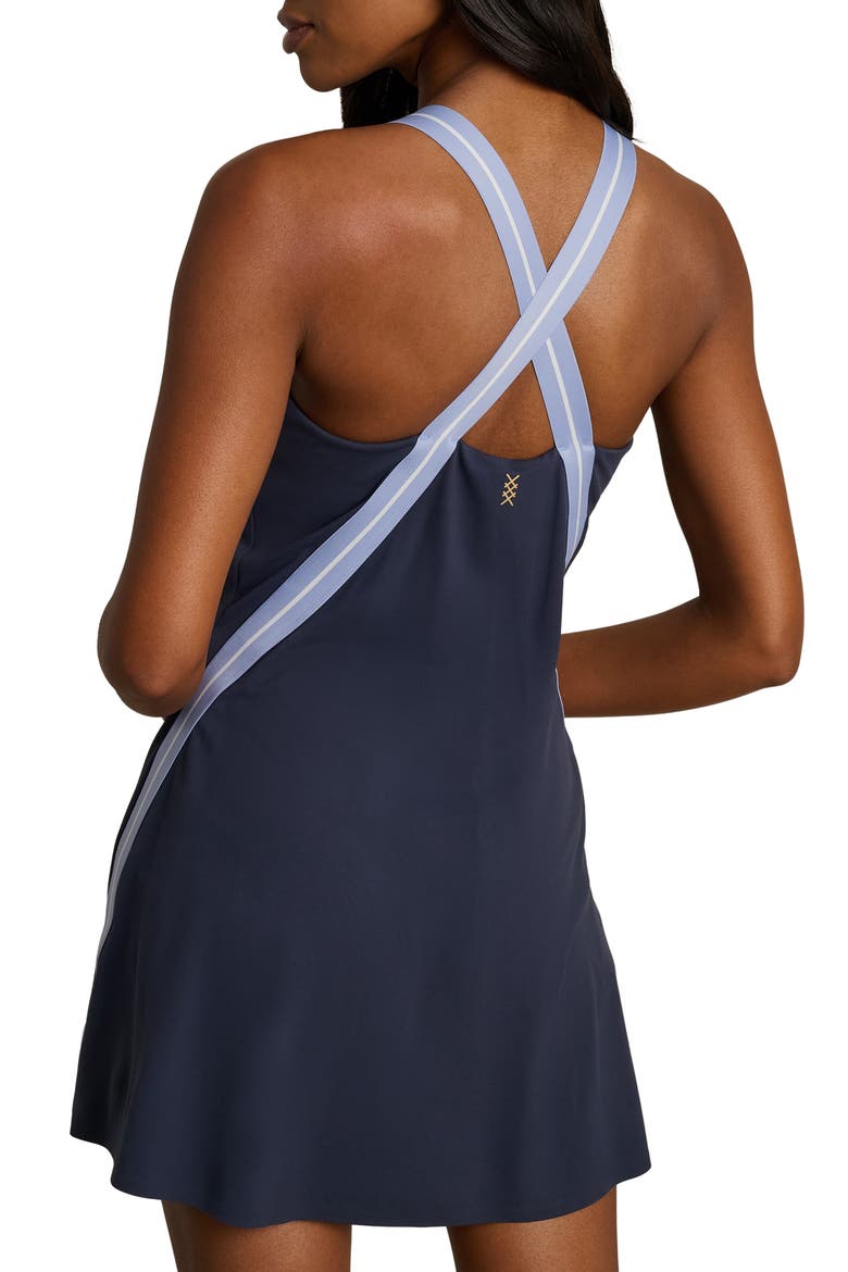 Retro Revive Cross Back Sports Dress, Alternate, color, NAVY BLUE