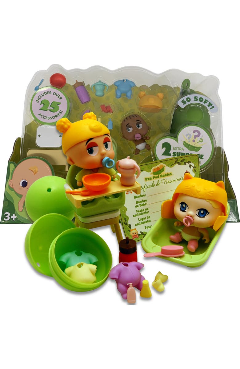 Pea Pod Babies Dinner & Bath Playset, 27 Pieces, Main, color, Multicolored