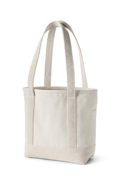 Lands' End Open Top Long Handle Canvas Tote Bag In Natural/natural
