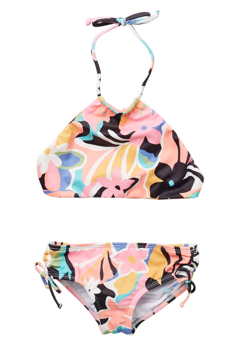 On and On Reversible High Neck Two-Piece Swimsuit, Main, color, MULTI- MUL