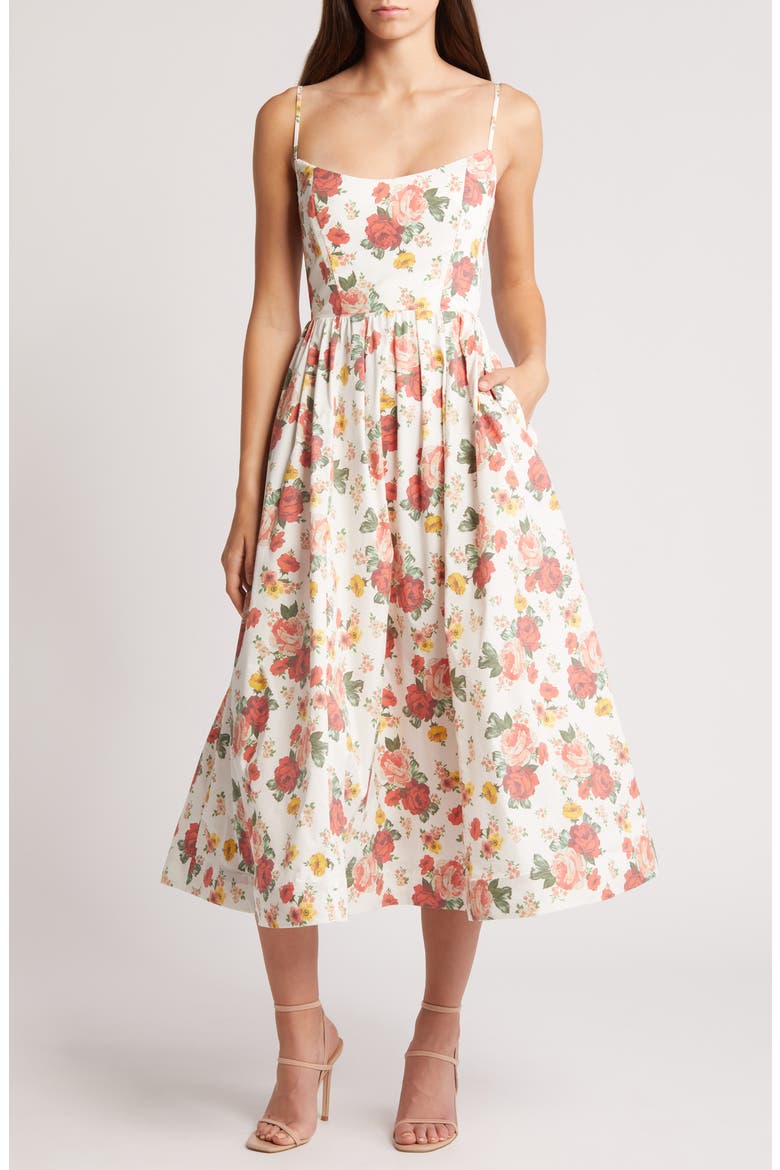 Lolita Floral Sundress, Alternate, color, ROSE PRINT