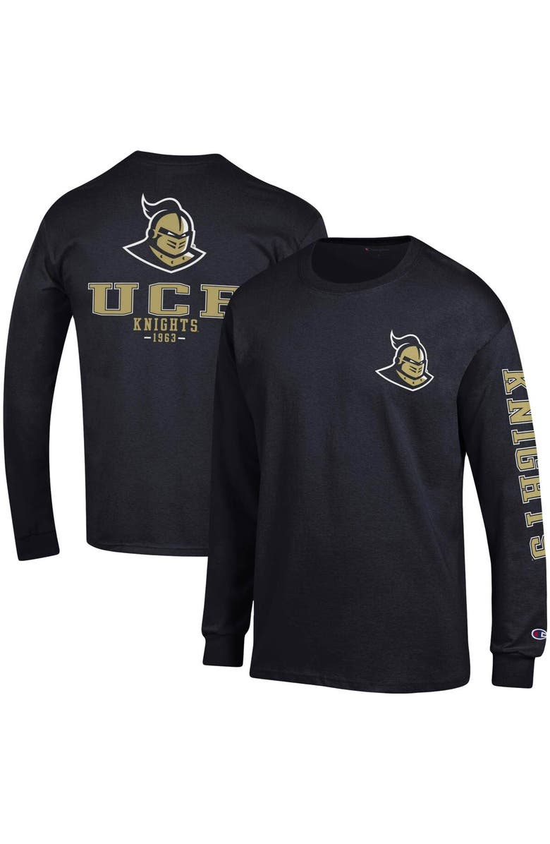 Champion Men's Champion Black UCF Knights Team Stack Long Sleeve T-Shirt, Main, color, 