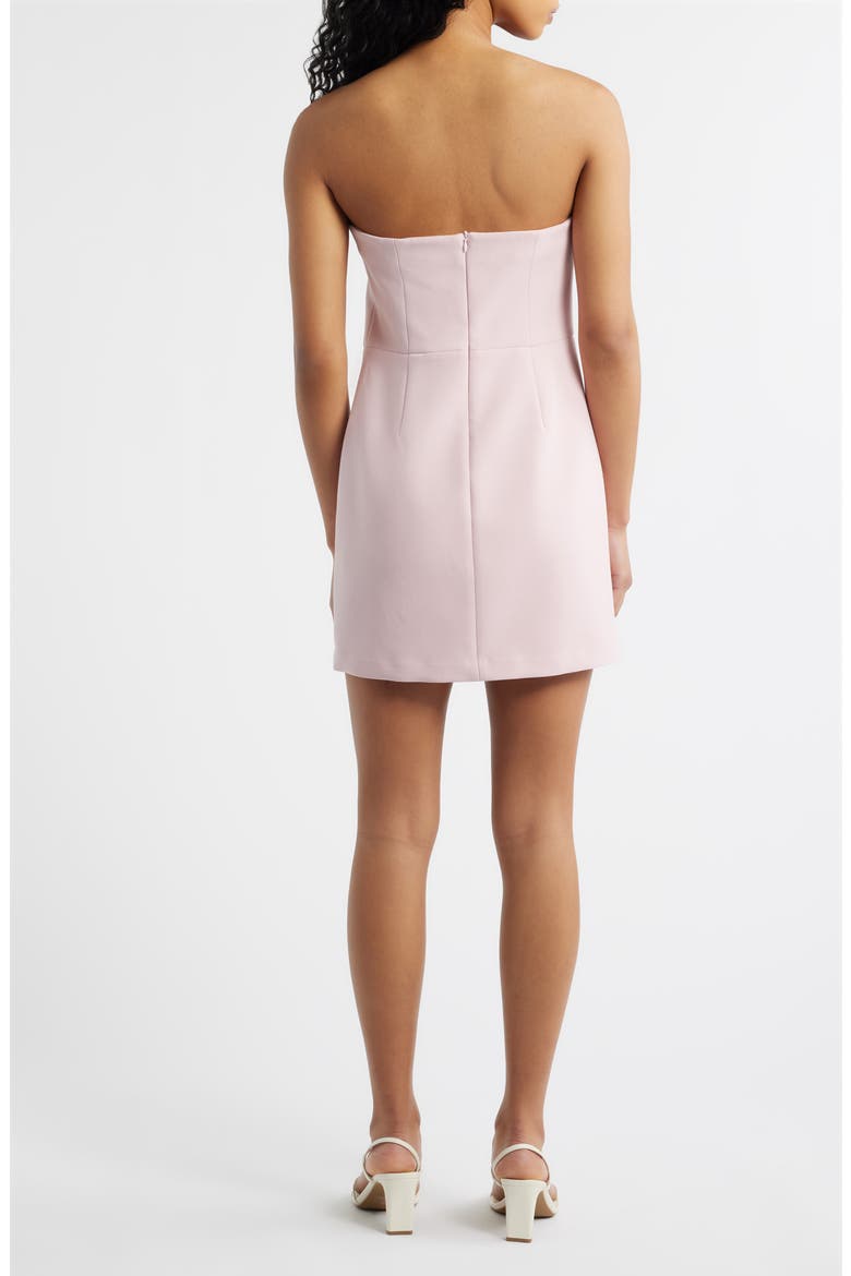 Bella Bow Strapless Cocktail Minidress, Alternate, color, PINK