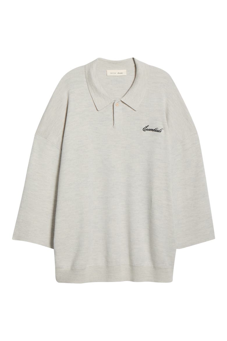 Signature Wool Polo Sweater, Alternate, color, HEATHER OATMEAL