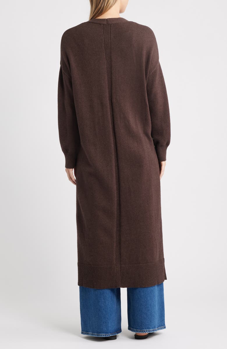 525 america Kit Cotton Blend Duster Cardigan, Alternate, color, Coffee Bean