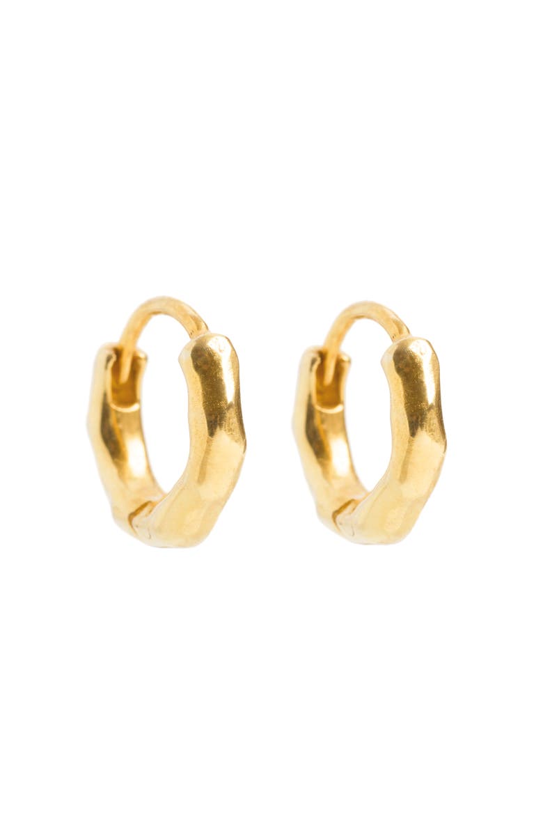 Freya Rose Gold Huggies Earrings, Main, color, 