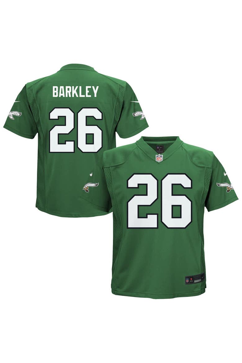 Preschool Nike Saquon Barkley Kelly Green Philadelphia Eagles Alternate Player Game Jersey, Main, color, Kelly Green