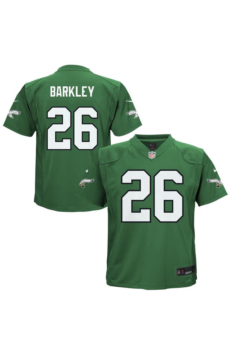 Nike Preschool Nike Saquon Barkley Kelly Green Philadelphia Eagles Alternate Player Game Jersey, Main, color, Kelly Green