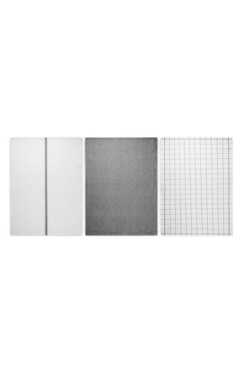 Le Creuset Set Of 3 Kitchen Towels In Charbon