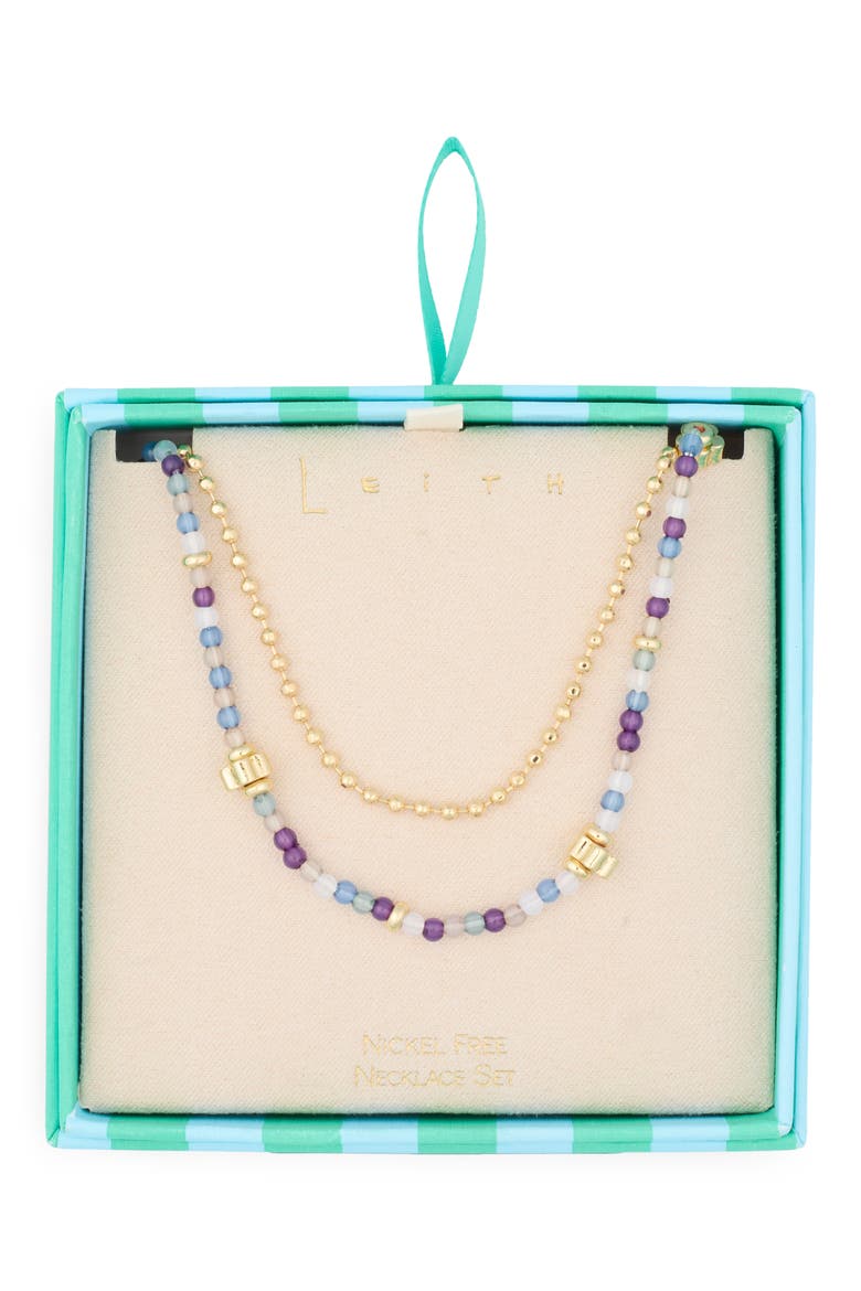 Layered Necklace, Main, color, BLUE MULTI- GOLD