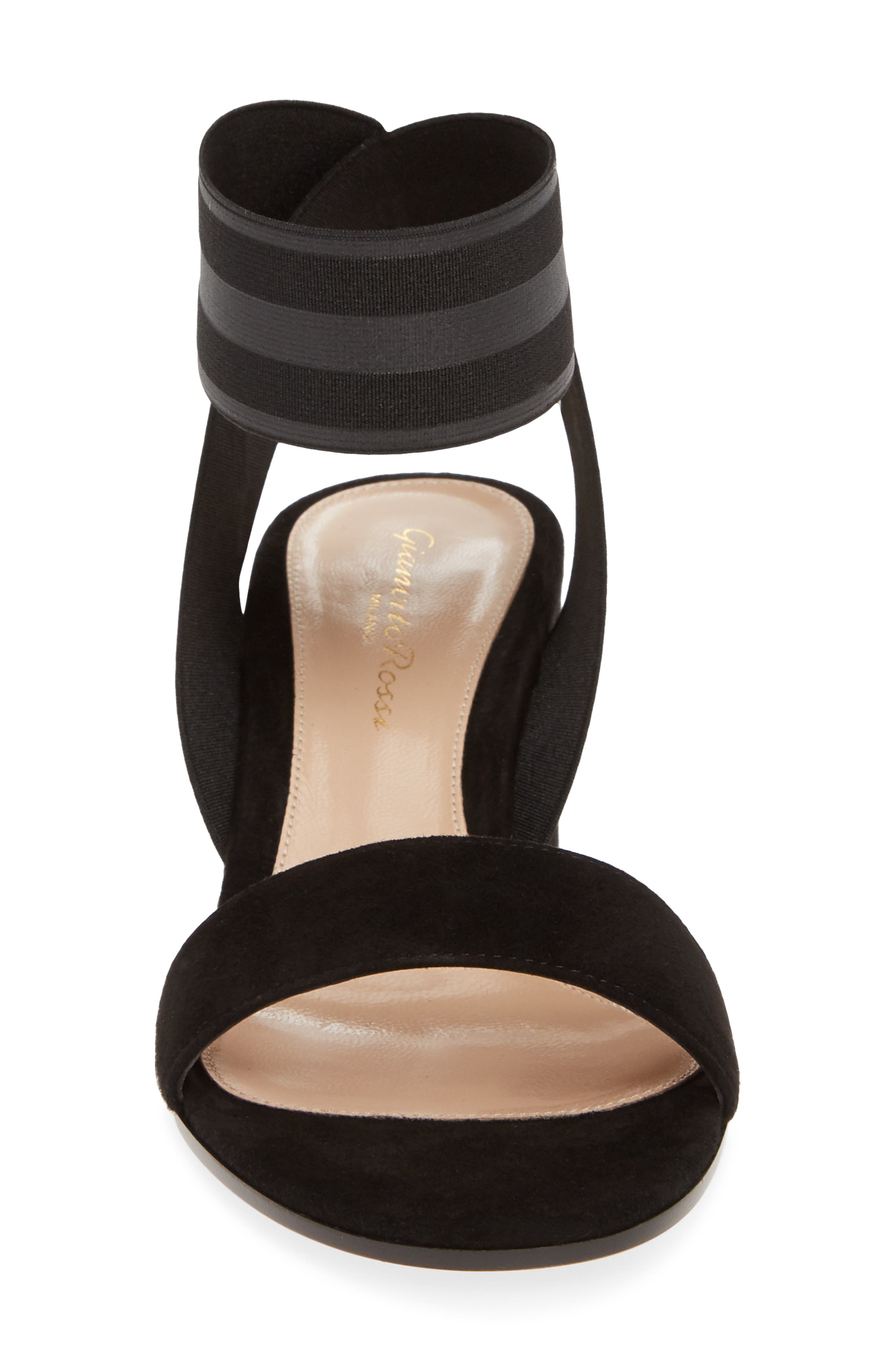 Gianvito Rossi Elastic Ankle Wrap Sandal, Alternate, color, 
