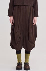 LUUKAA Ninon Velvet Balloon Skirt