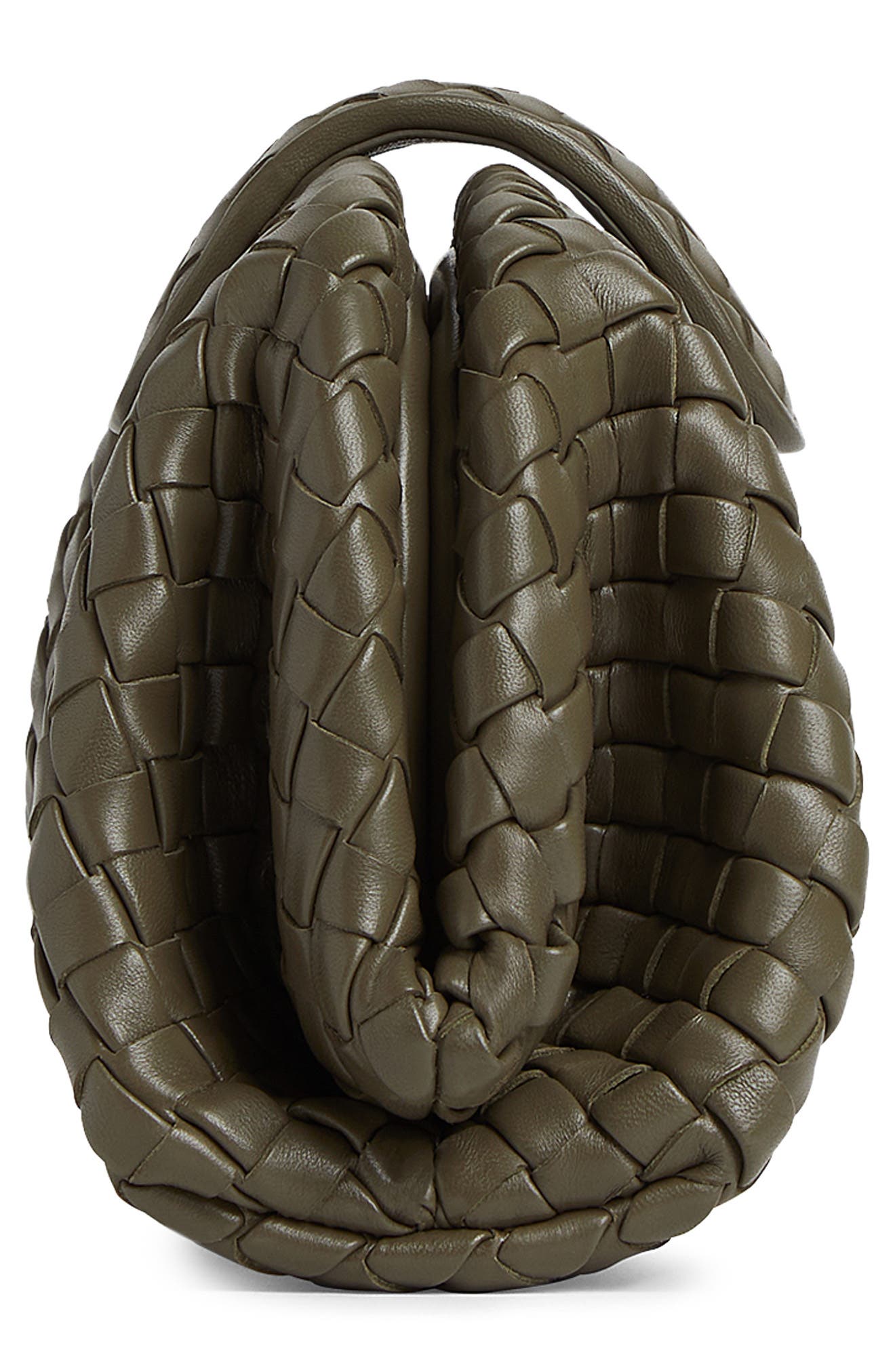 Bottega Veneta Mini Lauren 1980 Intrecciato Leather Clutch, Alternate, color, 3230 Cypress-Muse Brass