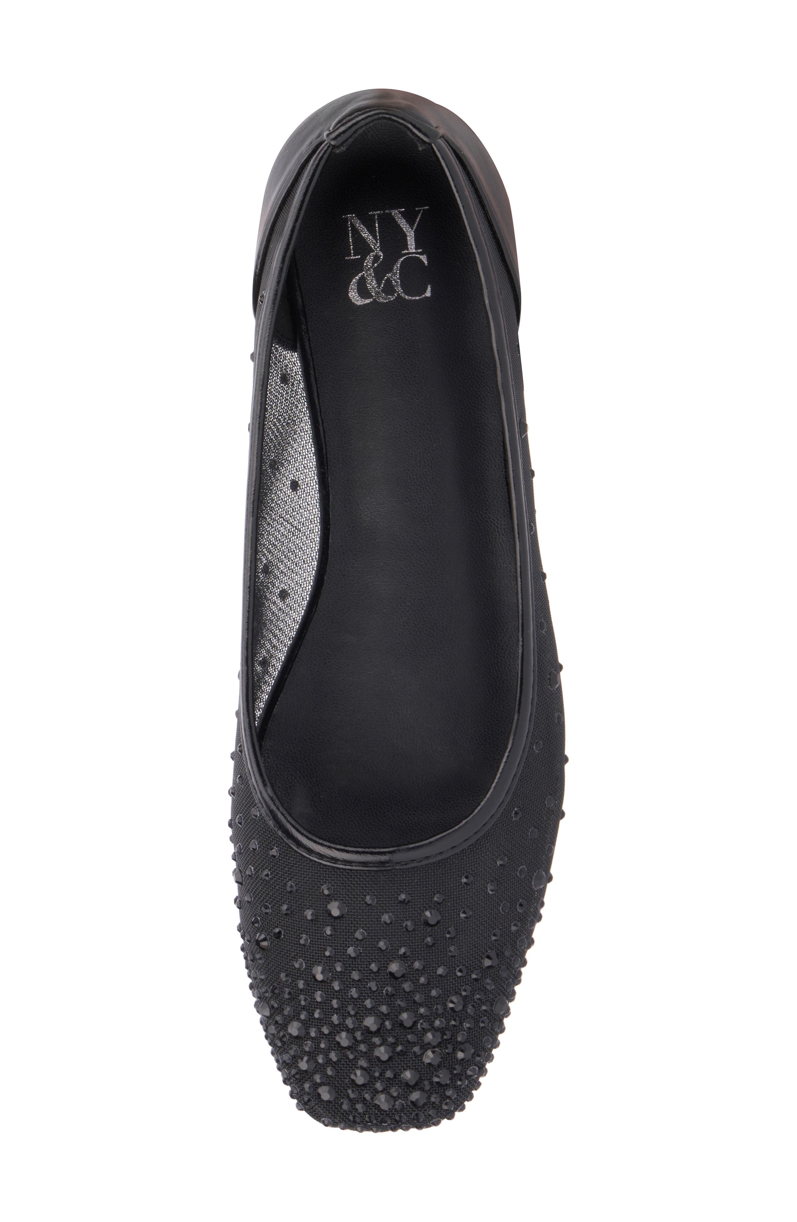 NEW YORK AND COMPANY Priya Mesh Flat, Alternate, color, Black