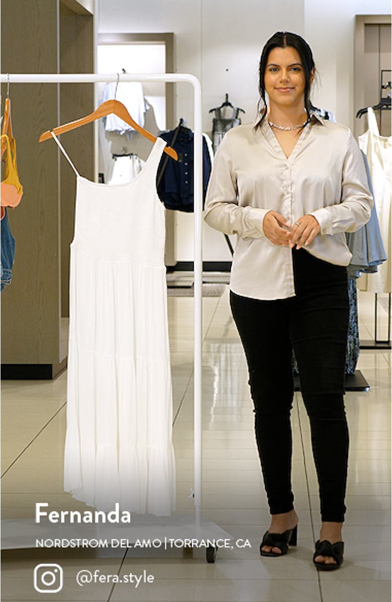 Ponza Smocked Cover-Up Midi Dress, sales video thumbnail