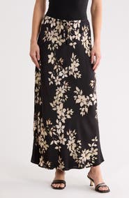 Bella Dahl Floral Print Bias Cut Maxi Skirt