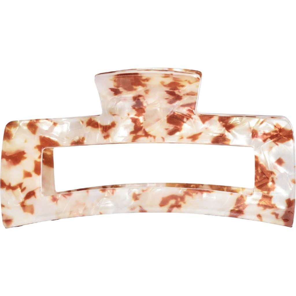 Kitsch Jumbo Open Shape Claw Clip In Brown