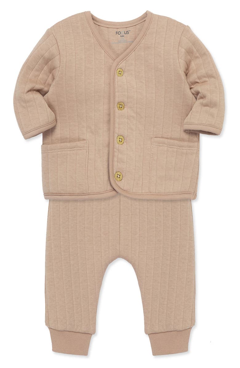 FOCUS Bear Organic Cotton Blend Cardigan & Leggings Set, Alternate, color, 