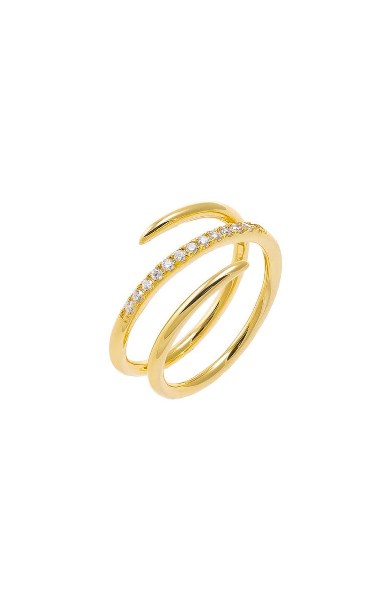 BY ADINA EDEN CZ Pave X Solid Triple Wrap Ring, Main, color, Gold
