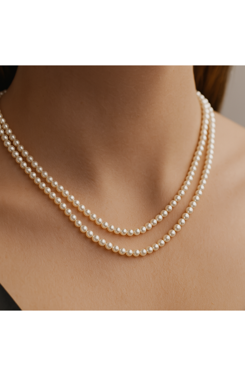 Donatello Gian Double Strand Pearl Necklace, Alternate, color,