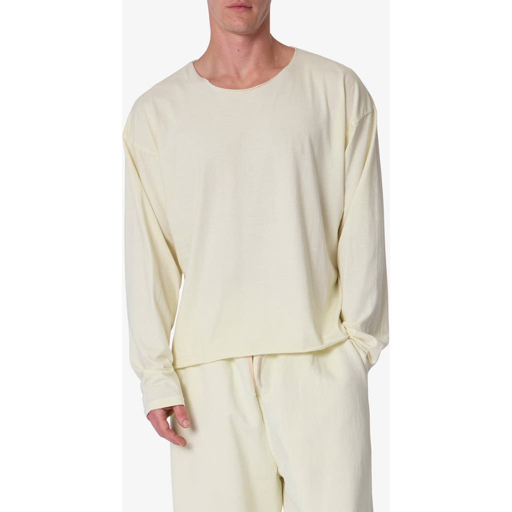 Mnml Raw Hem Oversize Long Sleeve T-shirt In White