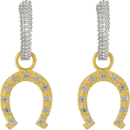 Spero London Silver Hoop Sterling Silver Horseshoe Equestrian Earrings