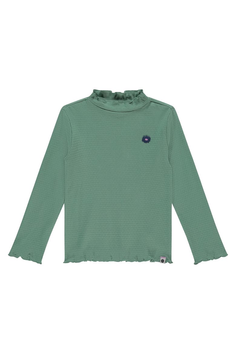 Ribbed Mock Neck Long Sleeve Shirt, Main, color, Mint