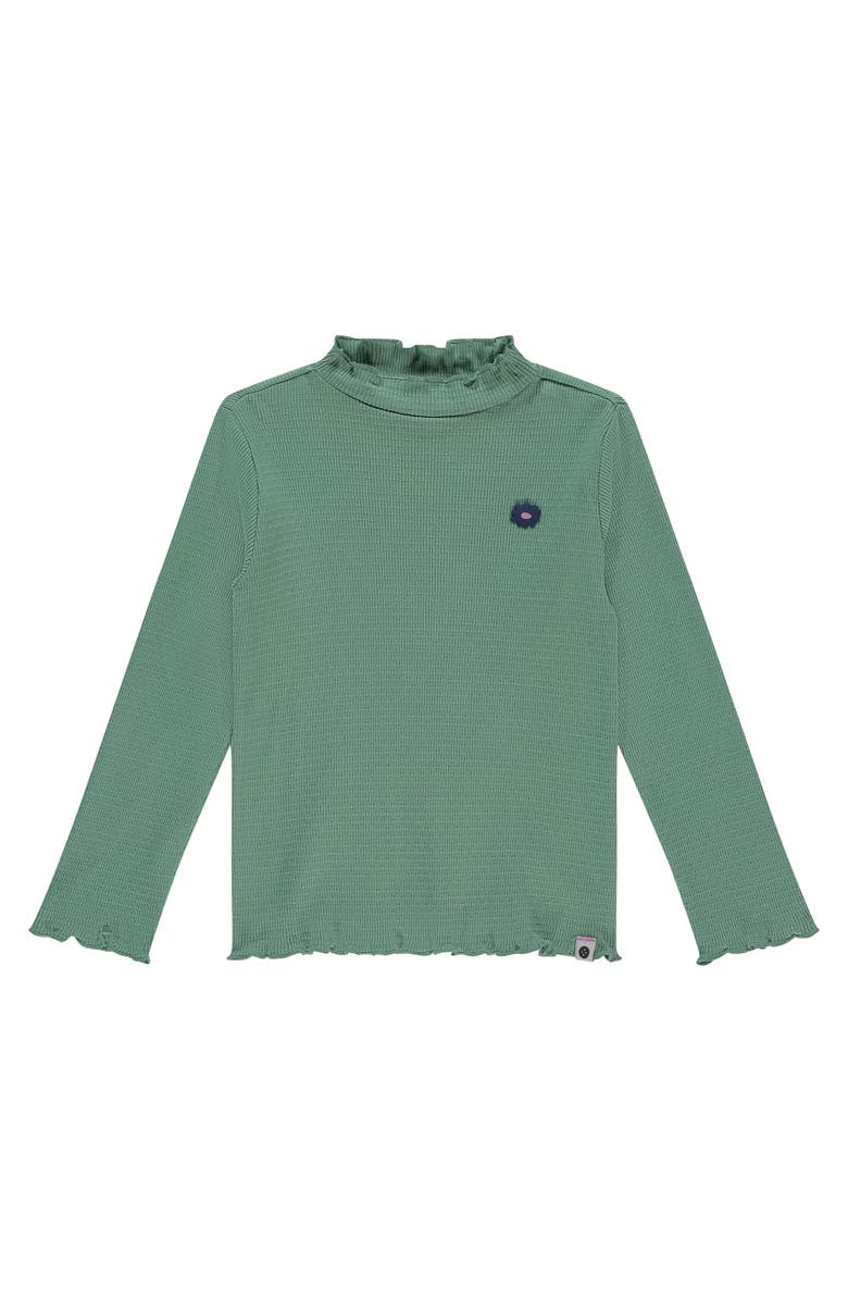 Stains and Stories by Babyface Ribbed Mock Neck Long Sleeve Shirt, Main, color, Mint