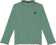 Stains and Stories by Babyface Ribbed Mock Neck Long Sleeve Shirt