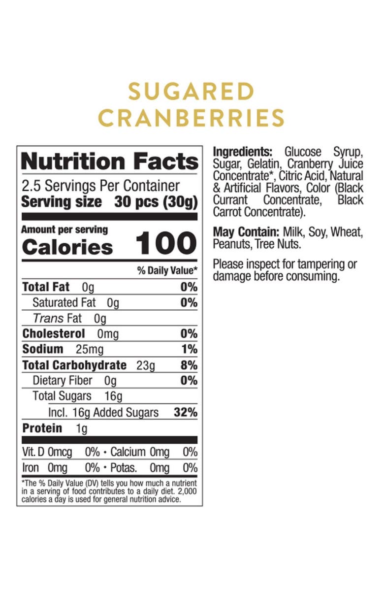 sugarfina Sugared Cranberries Set of 4 Candy Cubes, Alternate, color, 