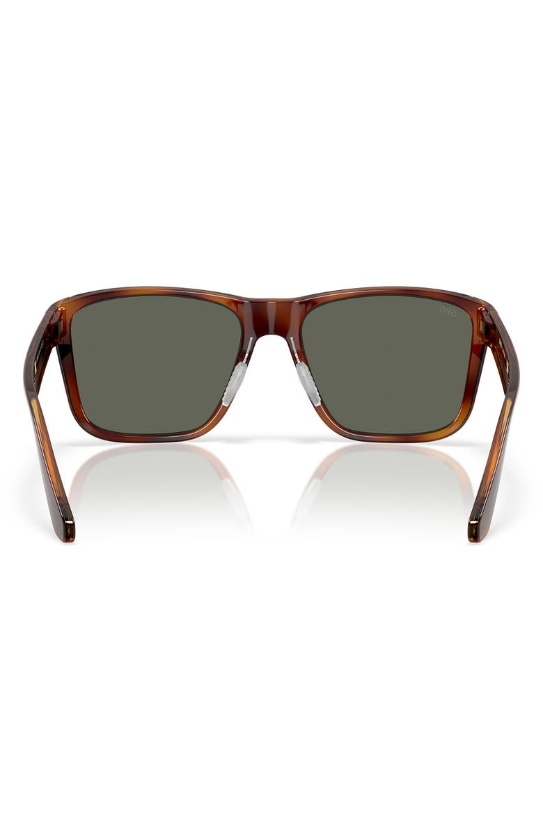 Costa Del Mar 59mm Polarized Rectangular Sunglasses, Alternate, color, Tortoise/ Gray 580G