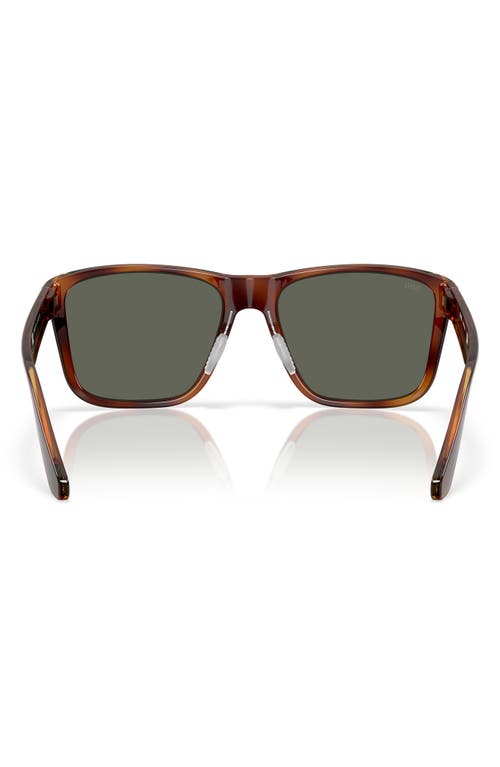 Costa Del Mar 59mm Polarized Rectangular Sunglasses In Tortoise/gray 580g
