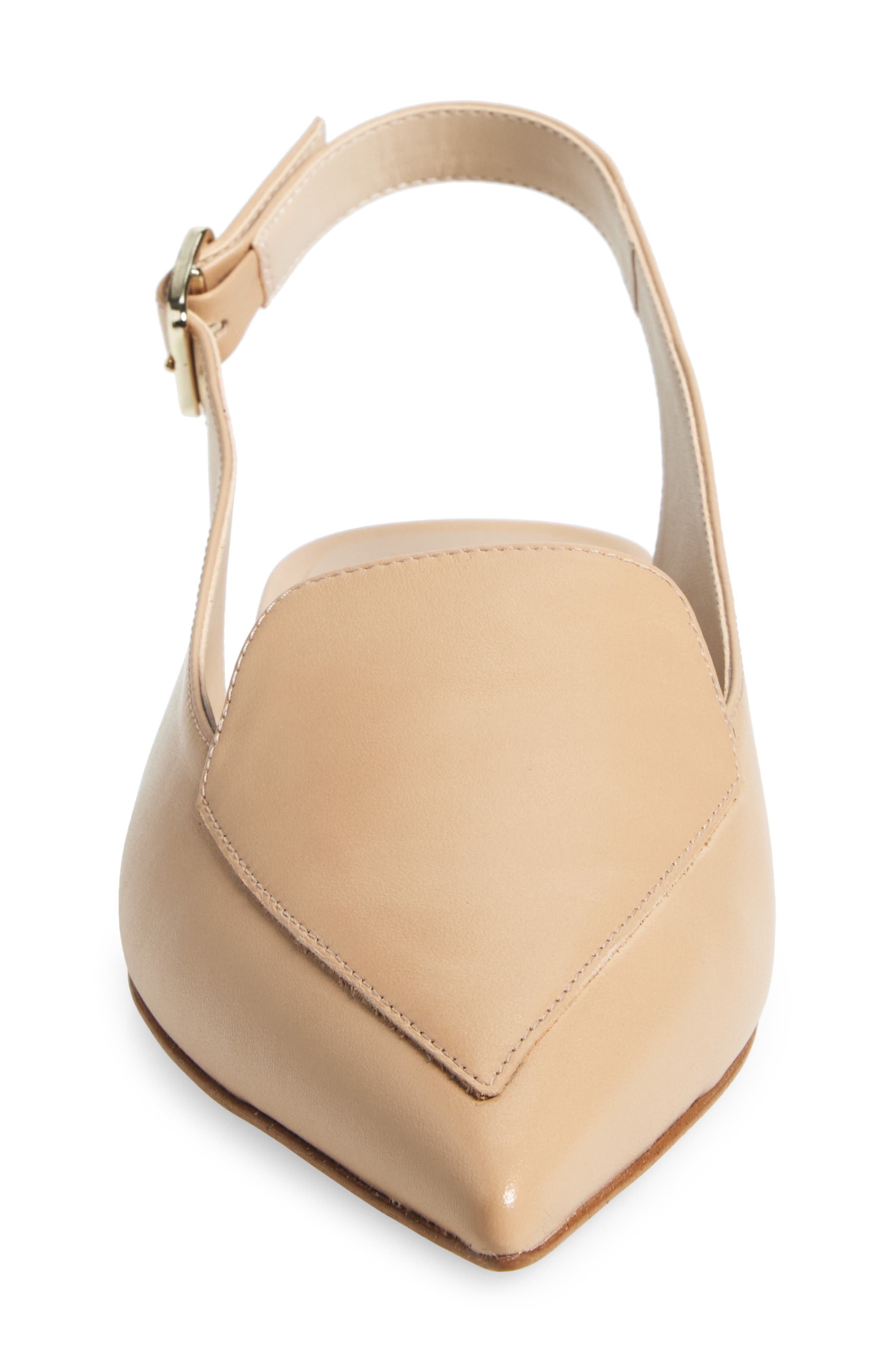 Stuart Weitzman Ryder Slingback Flat, Alternate, color, Golden Beige