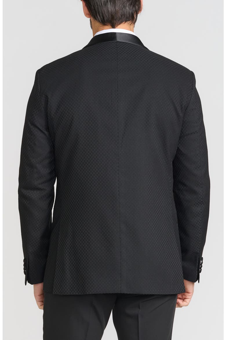 Tonal Jacquard Dinner Jacket, Alternate, color, BLACK